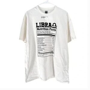 Gildan Men's Cotton Short Sleeve Crew Neck "Libra" Graphic T-shirt - XL